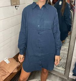 Style 1-2102826963-2791 mittoshop Blue Size 12 Free Shipping Navy Casual Long Sleeve Cocktail Dress on Queenly