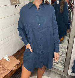 Style 1-2102826963-3816 mittoshop Blue Size 16 Summer Casual Long Sleeve High Neck Cocktail Dress on Queenly