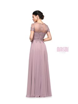 Style M271 Colors Pink Size 12 M271 Lace Prom Floor Length Straight Dress on Queenly