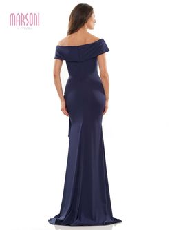 Style MV1180 Colors Nude Size 14 Floor Length Plus Size Tall Height Side slit Dress on Queenly