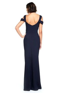 Style 2013 Bari Jay Blue Size 8 Floor Length Tall Height Straight Dress on Queenly