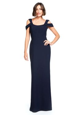 Style 2013 Bari Jay Blue Size 8 Navy Tall Height Straight Dress on Queenly