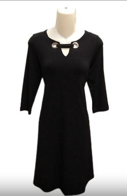 Style 1-3187508350-2791 Soft Works Black Size 12 Summer Plus Size Sleeves Cocktail Dress on Queenly