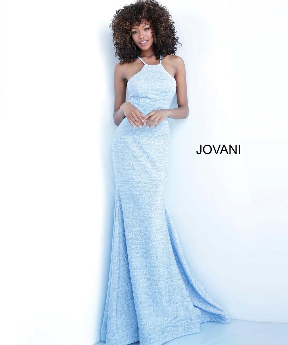 Style 1139 Jovani Blue Size 2 Fitted Tall Height Floor Length Mermaid Dress on Queenly