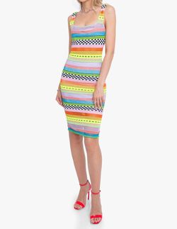 Style 1-3231523471-3236 Black Halo Multicolor Size 4 Straight Cocktail Dress on Queenly