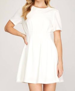 Style 1-3628069329-3236 SHE + SKY White Size 4 Summer Cocktail Dress on Queenly