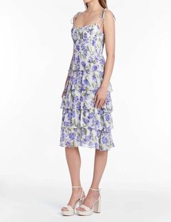 Style 1-389392109-3855 Amanda Uprichard Blue Size 0 Print Spaghetti Strap Cocktail Dress on Queenly