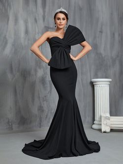Style FSWD1349 Faeriesty Black Size 0 Floor Length Tall Height Polyester Spandex Mermaid Dress on Queenly