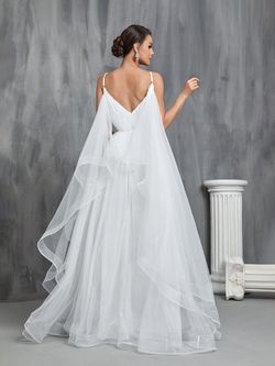 Style FSWD1617N Faeriesty White Size 0 Sheer Fswd1617n Engagement Straight Dress on Queenly