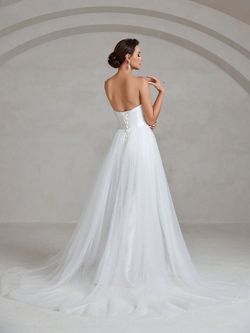 Style FSWD1859C Faeriesty White Size 8 Fswd1859c Satin Engagement Floor Length Straight Dress on Queenly
