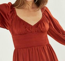 Style 1-4239233046-2791 CRESCENT Red Size 12 Long Sleeve Tall Height Polyester Plus Size Cocktail Dress on Queenly
