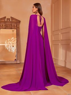 Style FSWD1547 Faeriesty Purple Size 4 Fswd1547 Prom Military Straight Dress on Queenly