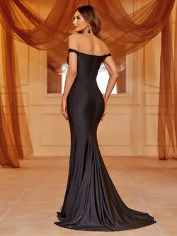Style FSWD1235 Faeriesty Black Size 12 Floor Length Jersey Tall Height Mermaid Dress on Queenly