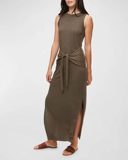Style 1-841723204-3236 Michael Stars Brown Size 4 Side Slit Straight Dress on Queenly