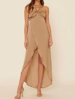 Style 1-964796555-2791 PROMESA Nude Size 12 Free Shipping Side slit Dress on Queenly