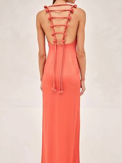 Style 1-1759000378-3236 ALEXIS Pink Size 4 Free Shipping Coral Floor Length Black Tie Straight Dress on Queenly