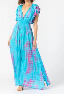 Style 1-2308347673-3107 Tiare Hawaii Blue Size 8 Side Slit Backless Straight Dress on Queenly