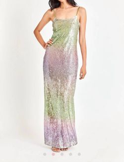 Style 1-241148137-1498 LoveShackFancy Purple Size 4 Black Tie Floor Length Free Shipping Straight Dress on Queenly