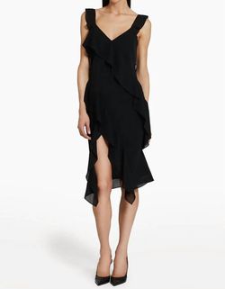 Style 1-3456364776-3855 Amanda Uprichard Black Tie Size 0 Polyester Cocktail Dress on Queenly