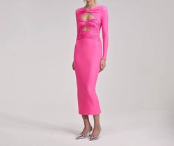 Style 1-756002964-1901 self-portrait Pink Size 6 Polyester Long Sleeve Cocktail Dress on Queenly
