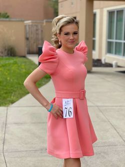 Jovani Pink Size 00 Jersey Pageant Cocktail Dress on Queenly