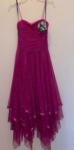 Rampage Hot Pink Size 4 Floor Length Prom Barbiecore Ball gown on Queenly