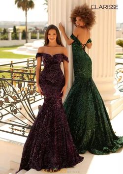 Style 810535 Clarisse Purple Size 18 Pageant 810535 Floor Length Mermaid Dress on Queenly