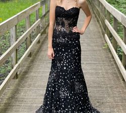 Sherri Hill Black Size 0 Tall Height Prom Mermaid Dress on Queenly