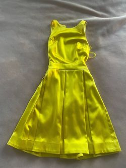 Mac Duggal Yellow Size 2 Sorority Rush Interview Summer Flare Semi-formal Cocktail Dress on Queenly