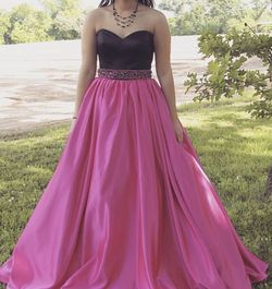 Sherri Hill Multicolor Size 6 Prom Black Tie Strapless Ball gown on Queenly