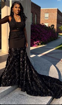 Black Size 12 Train Dress on Queenly