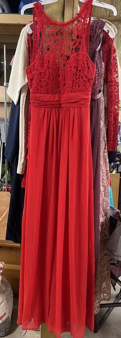 Maniju Red Size 4 Sorority Formal Graduation Straight Dress on Queenly