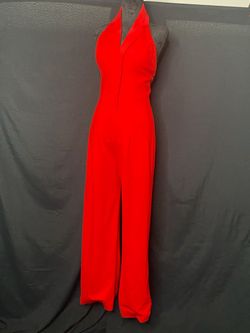 Jovani Red Size 6 Tall Height Pageant Floor Length Jumpsuit Dress on Queenly
