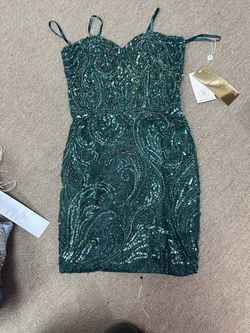 Portia and Scarlett Green Size 2 Pageant Strapless Cocktail Dress on Queenly