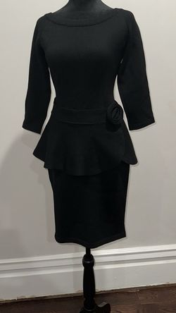 Elana Black Size 0 Interview Midi Jersey Cocktail Dress on Queenly