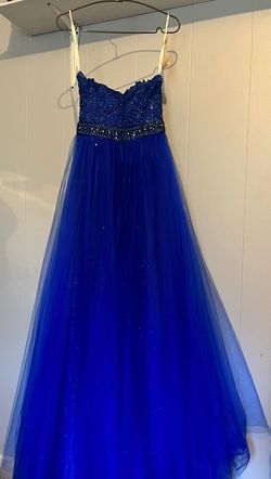 Ellie Wilde Blue Size 0 Free Shipping Pageant A-line Dress on Queenly