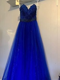 Ellie Wilde Blue Size 0 Free Shipping Pageant A-line Dress on Queenly