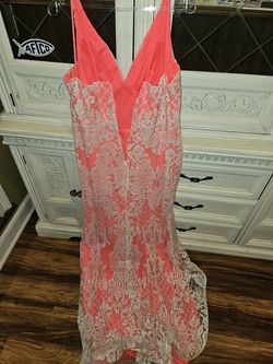 Rachel allen Pink Size 16 Floor Length Shiny Straight Dress on Queenly