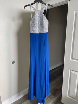 Blue Size 00 Side slit Dress on Queenly