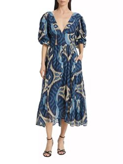Style 1-1173750979-2901 LOVE THE LABEL Blue Size 8 V Neck Sleeves Pockets Cocktail Dress on Queenly