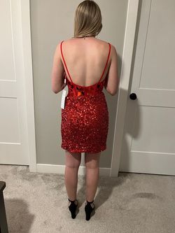 Style 1200 Jasz Couture Red Size 0 Prom Mini Cocktail Dress on Queenly