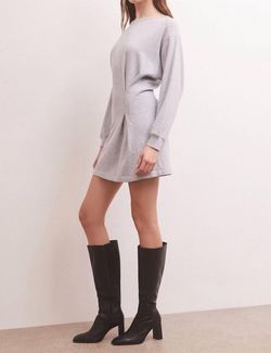 Style 1-1445720172-3236 Z Supply Gray Size 4 Summer Short Height Long Sleeve Medium Height Cocktail Dress on Queenly