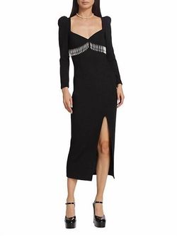 Style 1-1573359603-3855 SAYLOR Black Size 0 Spandex Side Slit Cocktail Dress on Queenly