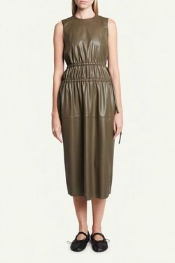 Style 1-1669058832-1498 Proenza Schouler Brown Size 4 Free Shipping Polyester Tall Height Cocktail Dress on Queenly