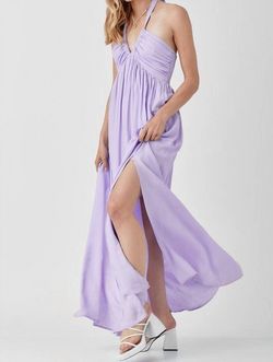 Style 1-1801684653-2791 Mustard Seed Purple Size 12 Halter Tall Height Polyester Straight Dress on Queenly