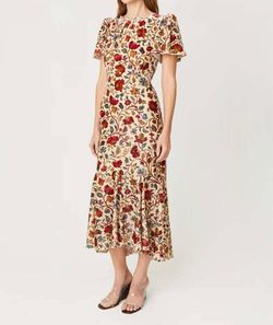 Style 1-1826605316-1498 RHODE Nude Size 4 High Low Print Cocktail Dress on Queenly