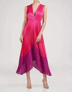 Style 1-1937266309-649 AMUR Pink Size 2 Tall Height V Neck Polyester Cocktail Dress on Queenly