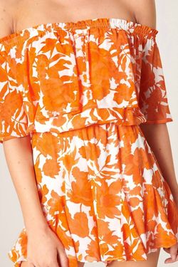 Style 1-2224618751-3855 SUGARLIPS Orange Size 0 Tall Height Polyester Jumpsuit Dress on Queenly