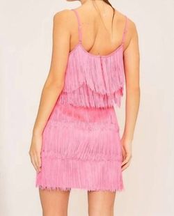 Style 1-2395020890-2791 Main Strip Pink Size 12 Free Shipping Fringe Speakeasy Cocktail Dress on Queenly