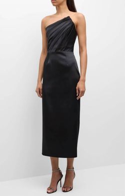 Style 1-2547722852-3236 Gigiis Black Tie Size 4 Side Slit Strapless Cocktail Dress on Queenly